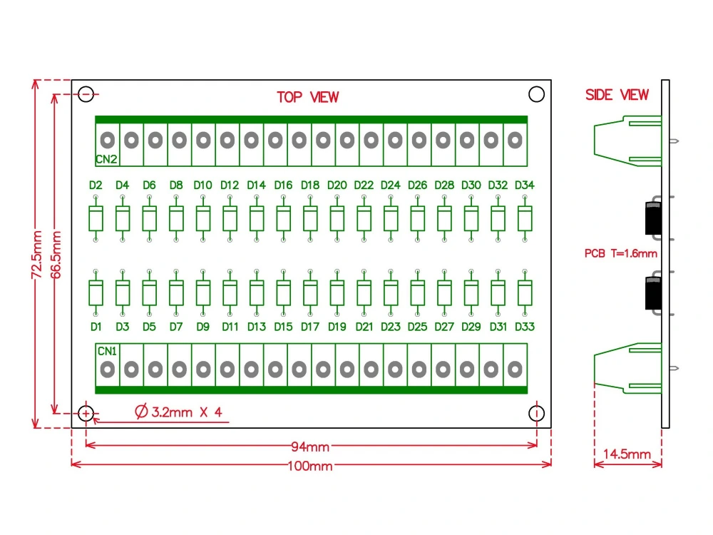 CZH-LABS Common Cathode DC Lamp Test Module, 16 Channels.