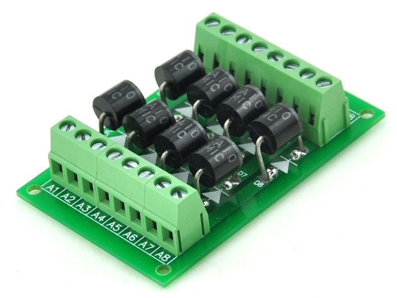 ELECTRONICS-SALON 8 Individual Diode Module Board, 6A10 6A 1000V.