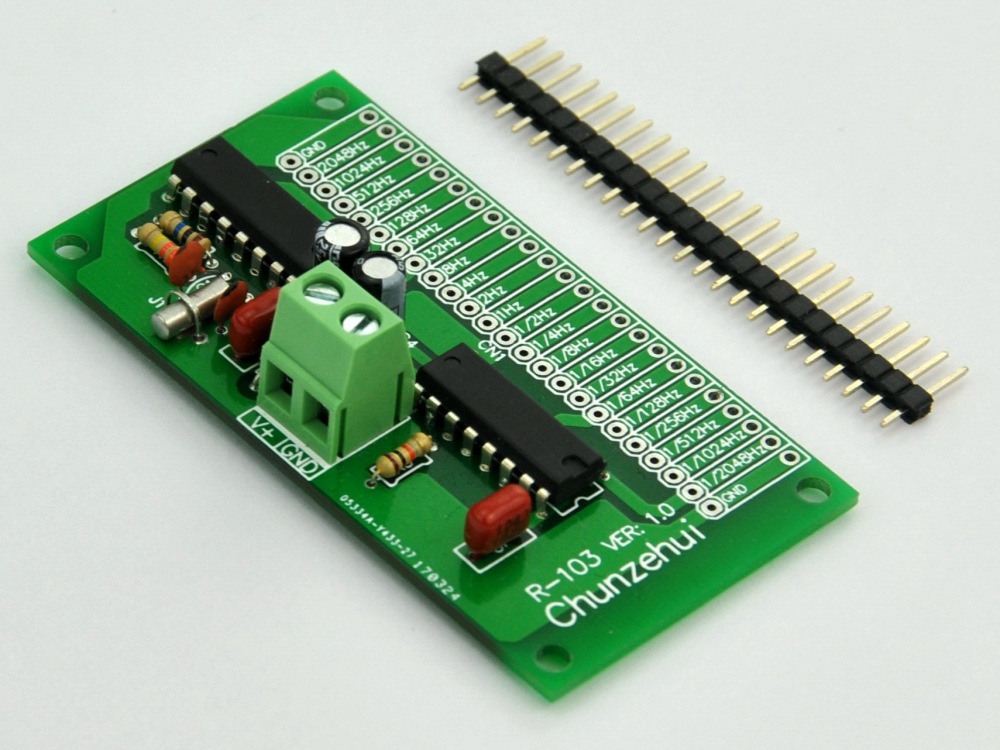 ELECTRONICS-SALON 2048Hz ~ 0.00049Hz(1/2048Hz) Extremely / Super Low Frequency Square Wave Oscillator Module, Square Wave Signal Generator. Total 22 o