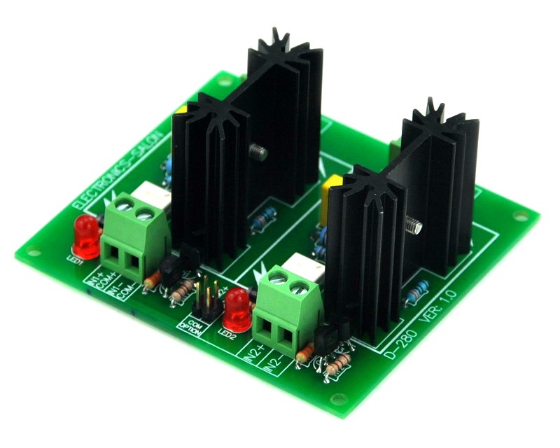 ELECTRONICS-SALON Two Channel 6A SSR Module Board, in 4~32VDC, out 100~240VAC, Solid State Relay.