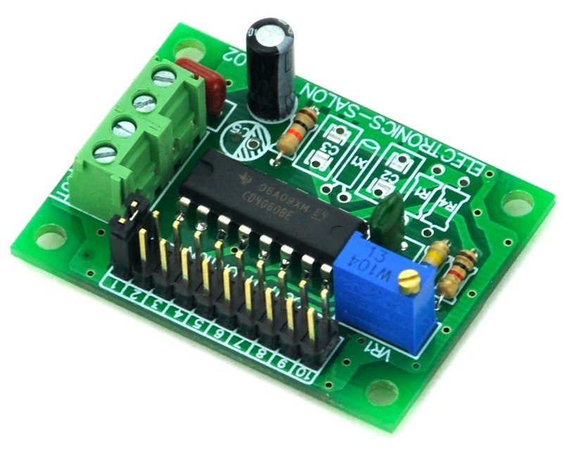 ELECTRONICS-SALON Adjustable Low Frequency Square Wave Oscillator Module, 0.068Hz to 1400Hz.
