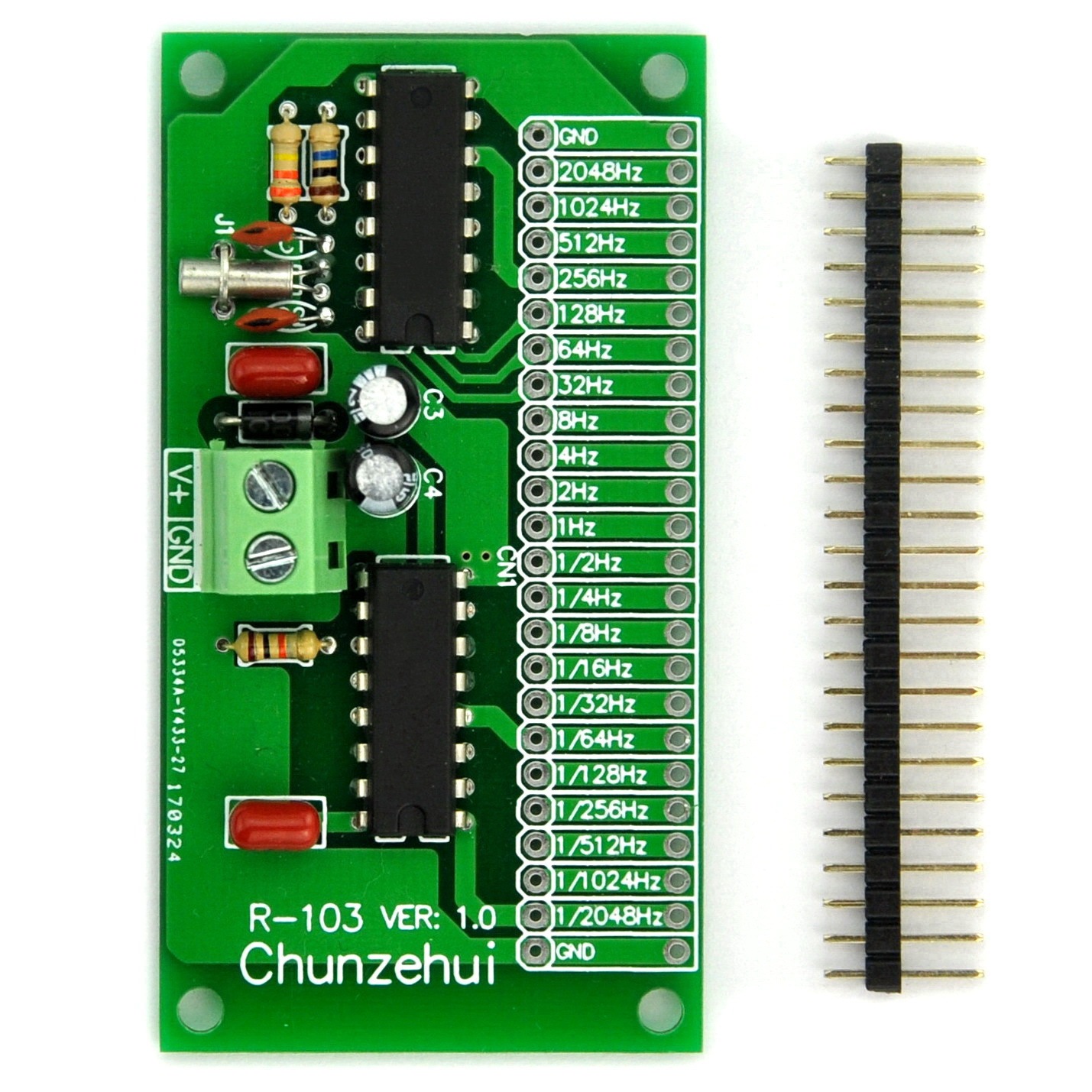 ELECTRONICS-SALON 2048Hz ~ 0.00049Hz(1/2048Hz) Extremely / Super Low Frequency Square Wave Oscillator Module, Square Wave Signal Generator. Total 22 o