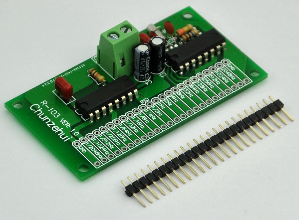 ELECTRONICS-SALON 2048Hz ~ 0.00049Hz(1/2048Hz) Extremely / Super Low Frequency Square Wave Oscillator Module, Square Wave Signal Generator. Total 22 o