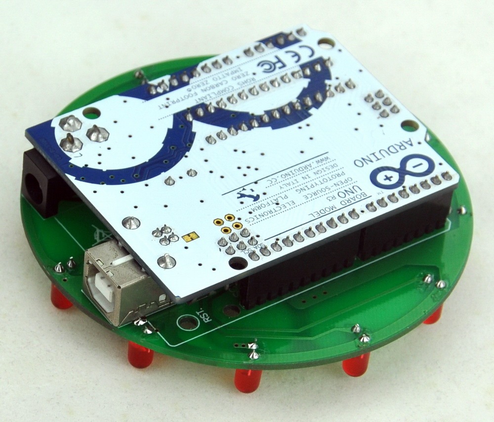 ELECTRONICS-SALON 12 Position LED Electronic Lucky Rotary Board Kit for Arduino UNO R3.