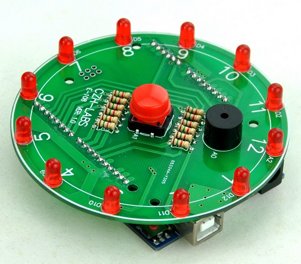 ELECTRONICS-SALON 12 Position LED Electronic Lucky Rotary Board Kit for Arduino UNO R3.