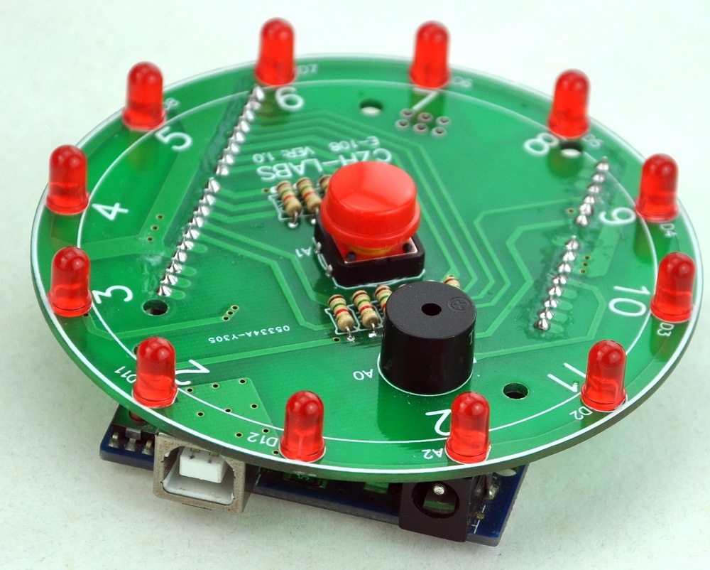 ELECTRONICS-SALON 12 Position LED Electronic Lucky Rotary Board Kit for Arduino UNO R3.