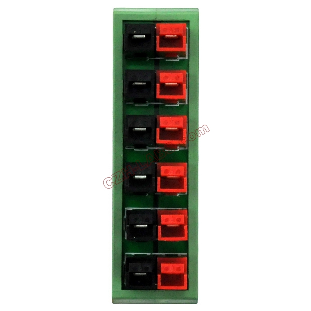 Slim DIN Rail Mount 30A/60V 6-Position Power Distribution Block Module, for Anderson Powerpole Connectors