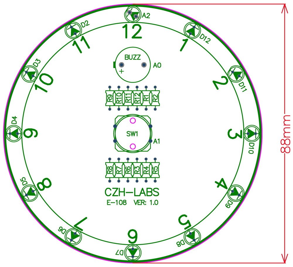 ELECTRONICS-SALON 12 Position LED Electronic Lucky Rotary Board Kit for Arduino UNO R3.
