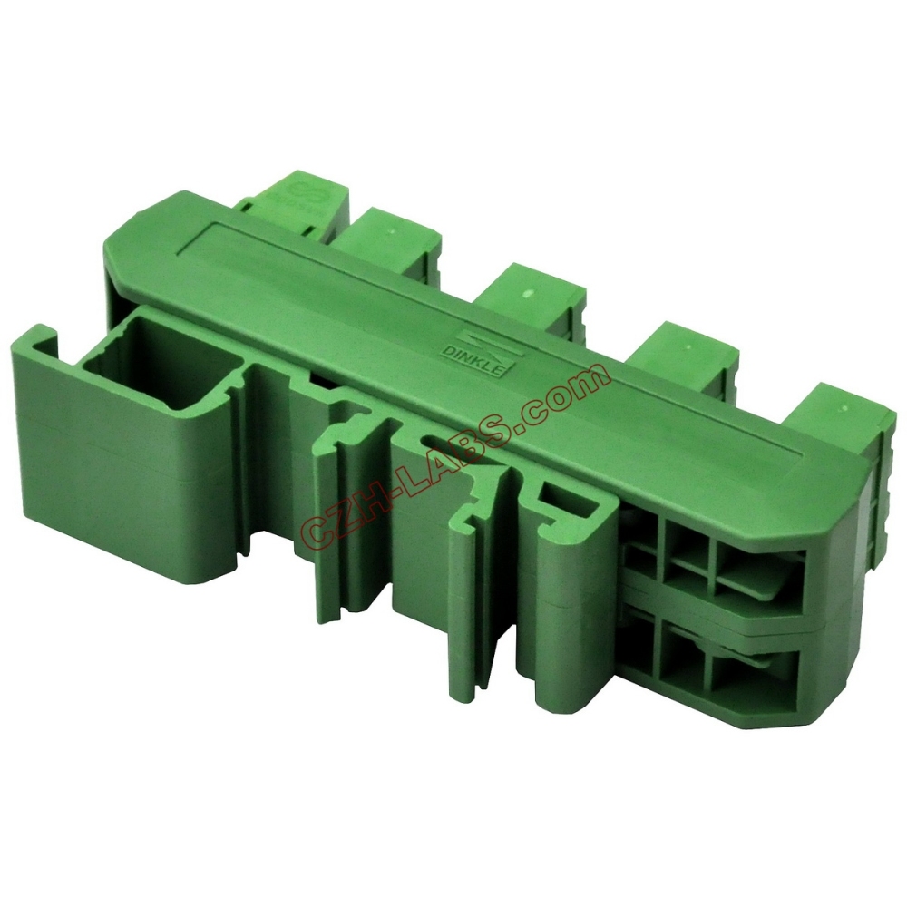 Slim DIN Rail Mount 10A/300V 5x3 Position Pluggable Screw Terminal Block Distribution Module.