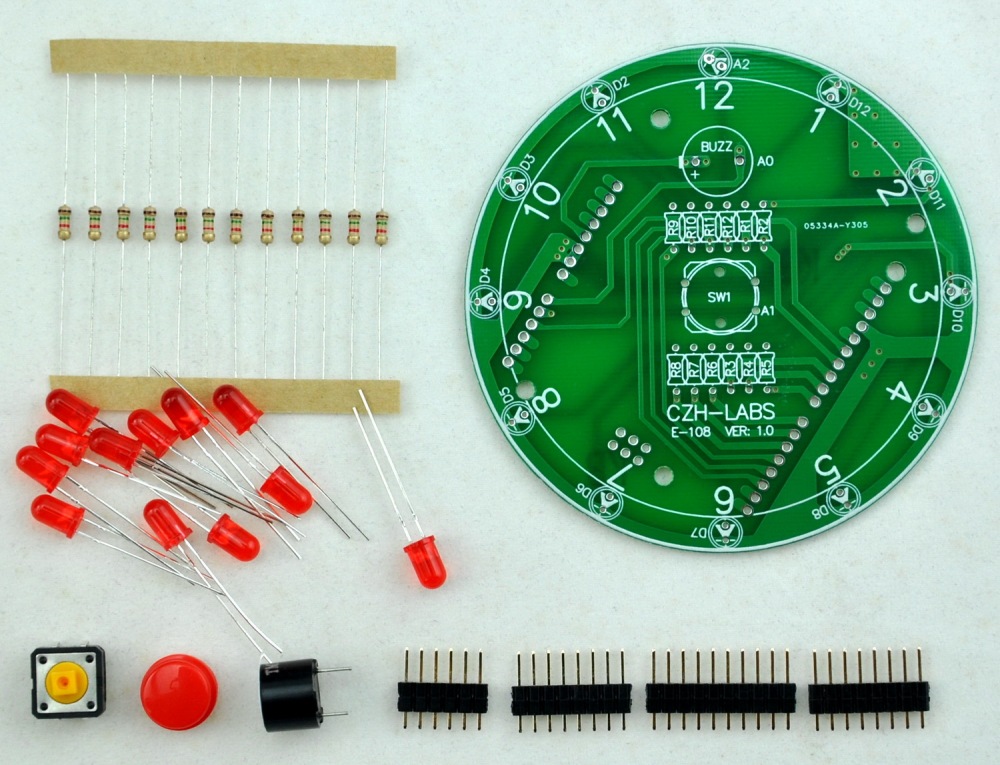 ELECTRONICS-SALON 12 Position LED Electronic Lucky Rotary Board Kit for Arduino UNO R3.