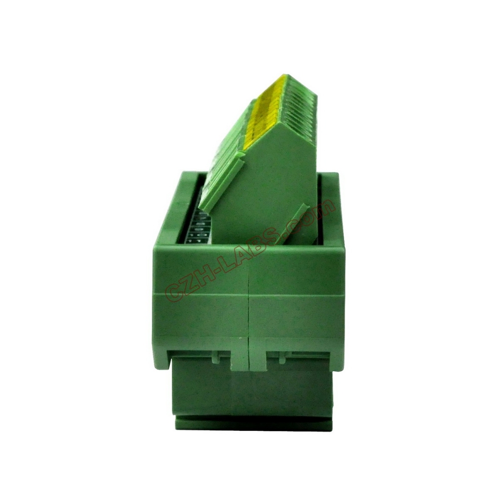 Slim DIN Rail Mount 16A/300V 1x13 Position Screw Terminal Block Distribution Module.