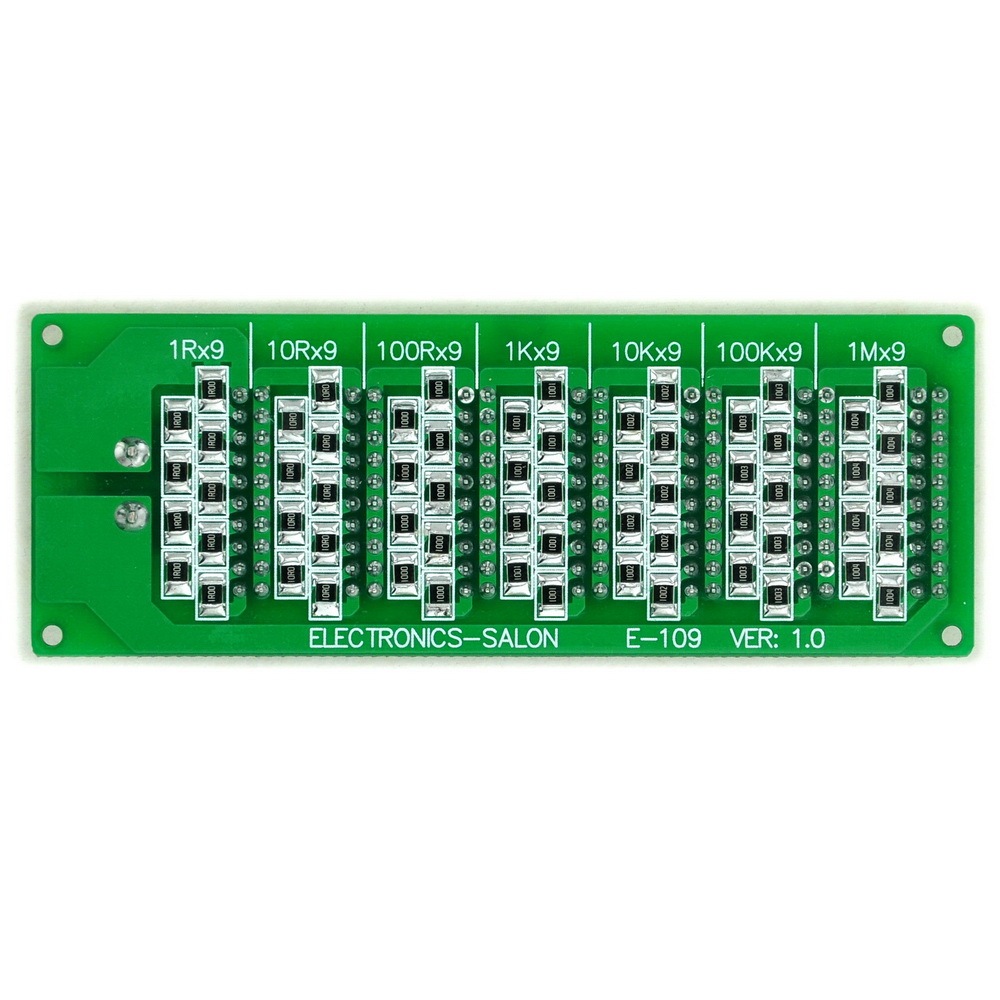 ELECTRONICS-SALON 1R - 9999999R Seven Decade Programmable Resistor Board, Step 1R, 1%, 1/2 Watt.