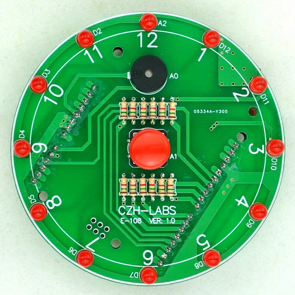 ELECTRONICS-SALON 12 Position LED Electronic Lucky Rotary Board Kit for Arduino UNO R3.