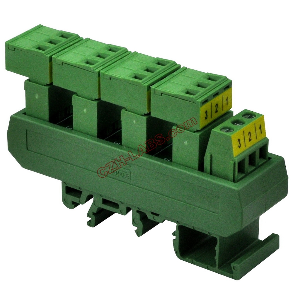 Slim DIN Rail Mount 10A/300V 5x3 Position Pluggable Screw Terminal Block Distribution Module.