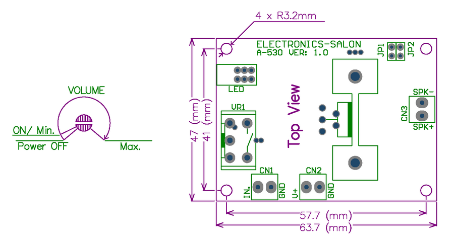 ELECTRONICS-SALON Mono 10W Audio Amplifier Module, Based on TDA2003 A. for Car Radio etc.