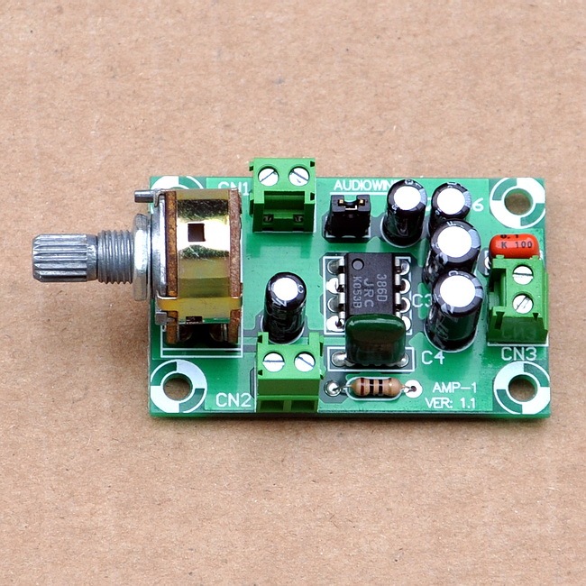 AUDIOWIND Battery Supply Audio Mono Amplifier Kit, NJM386D, LM386.