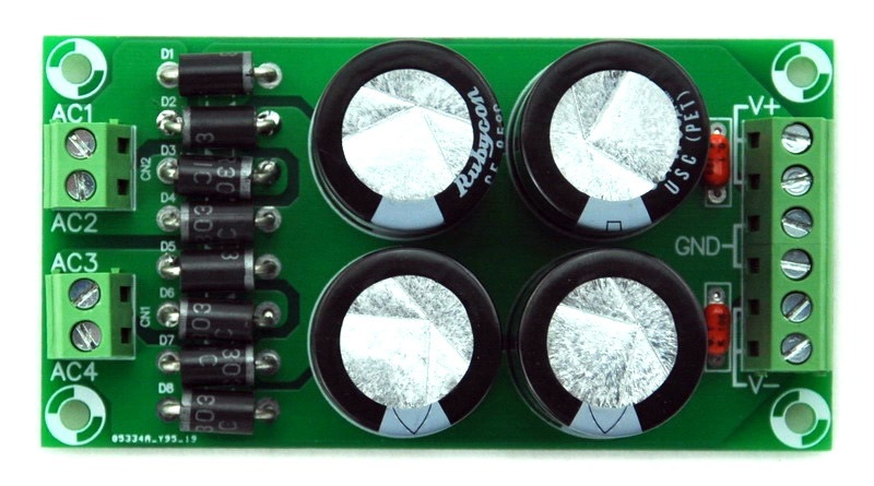 ELECTRONICS-SALON +/-40V 3A Dual Bridge Dual Polarity Unregulated Power Supply Module.