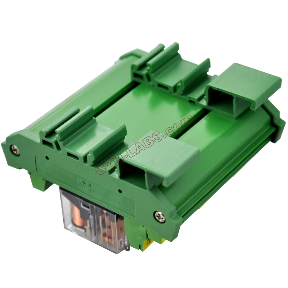 DIN Rail Mount AC/DC 24V Control 3 DPDT 5Amp Pluggable Power Relay Interface Module.