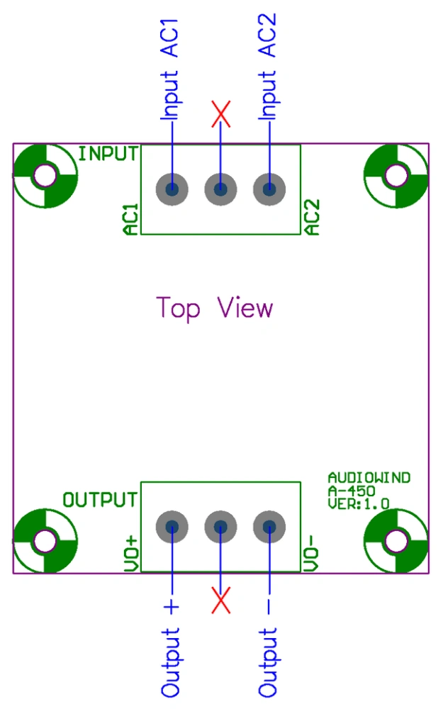 AudioWind 30A Bridge Rectifier Module Board, for High-Power Audio ...
