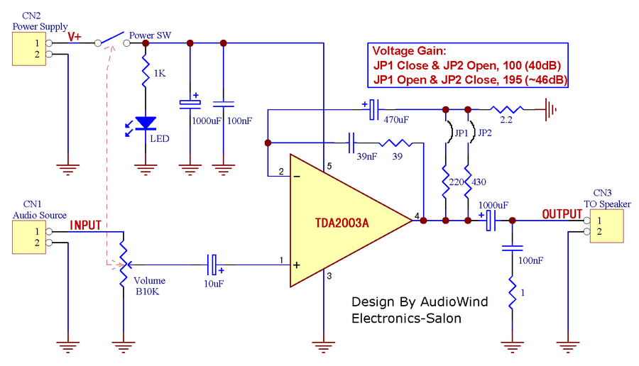 ELECTRONICS-SALON Mono 10W Audio Amplifier Module, Based on TDA2003 A. for Car Radio etc.
