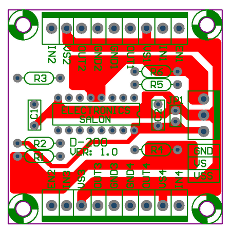 ELECTRONICS-SALON Push-Pull Four Channel Motor Driver Module, L293D.