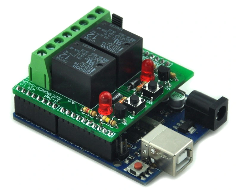 Spdt Relay Arduino ELECTRONICS-SALON Dual SPDT Power Relay Module, for Arduino Project ...