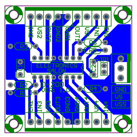 ELECTRONICS-SALON Push-Pull Four Channel Motor Driver Module, L293D.