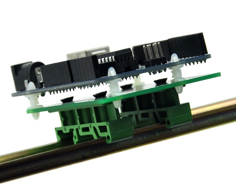 ELECTRONICS-SALON DIN Rail Mount Adapter/Prototype PCB Kit For Arduino UNO / Mega 2560 etc.