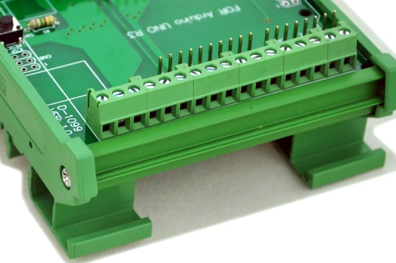 CZH-LABS DIN Rail Mount Screw Terminal Block Adapter Module, For Arduino UNO R3.
