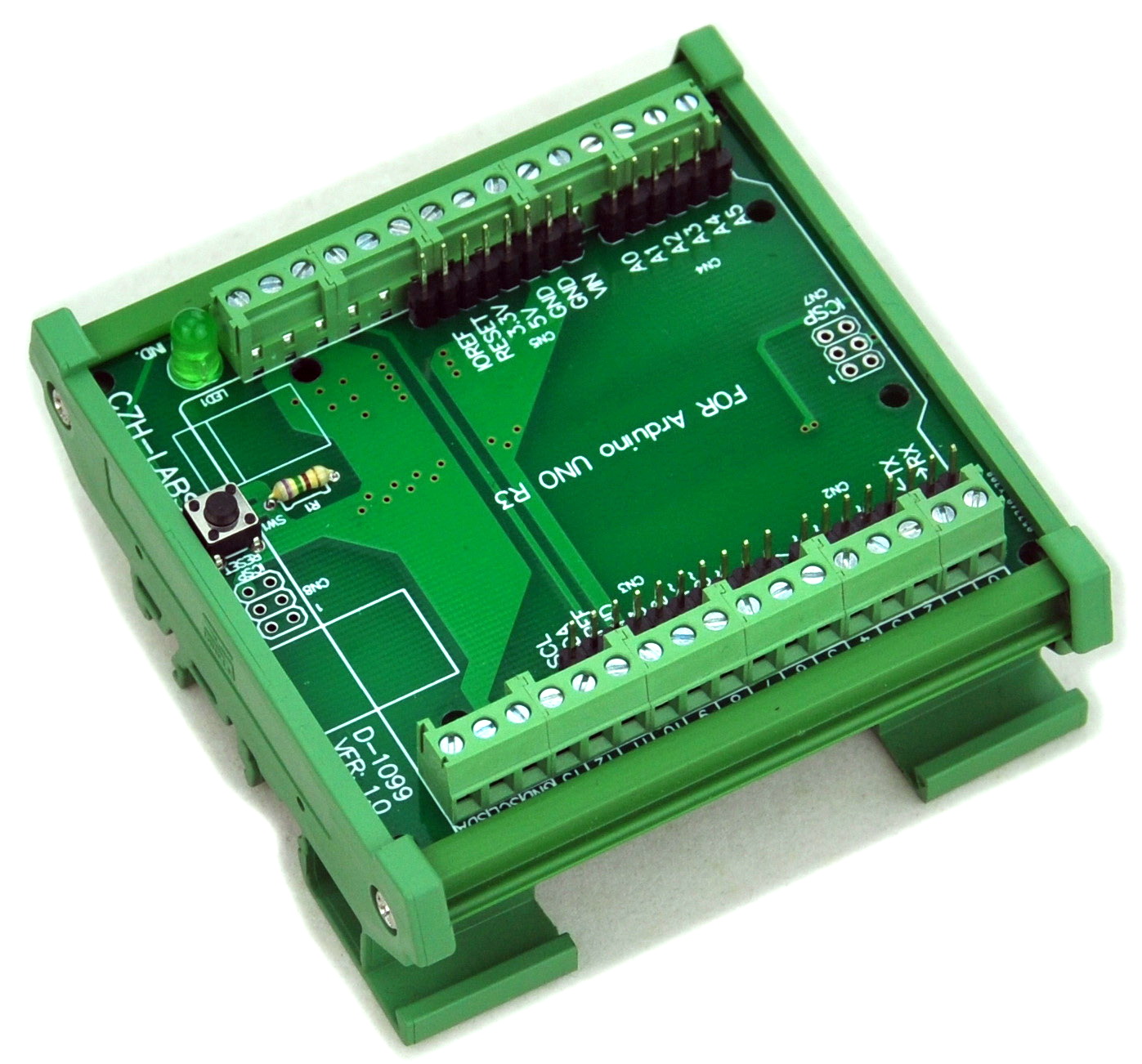 CZH-LABS DIN Rail Mount Screw Terminal Block Adapter Module, For ...