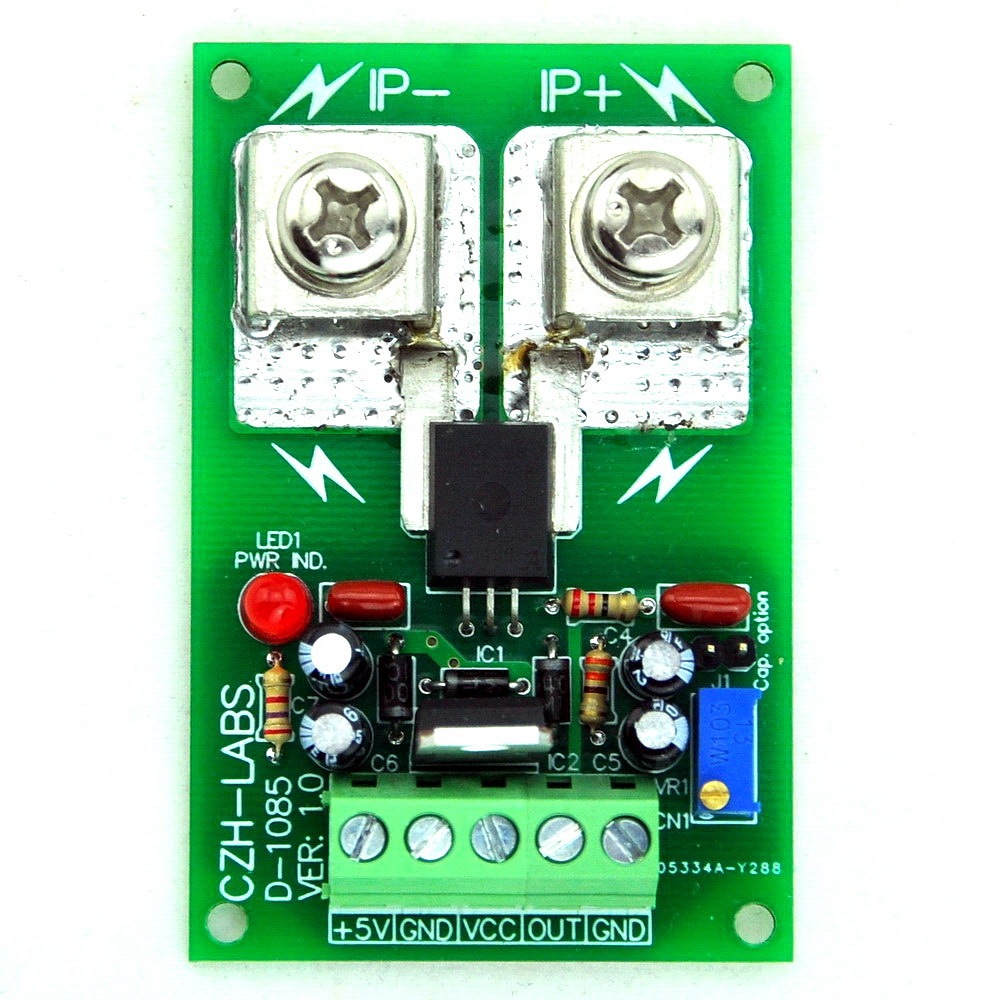 DIN Rail Mount +/-100Amp AC/DC Current Sensor Module, based on ACS758.