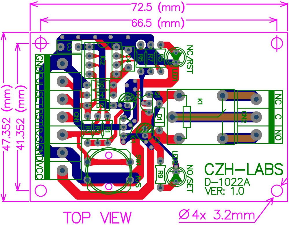 CZH-LABS Panel Mount Momentary-Switch/Pulse-Signal Control Latching ...