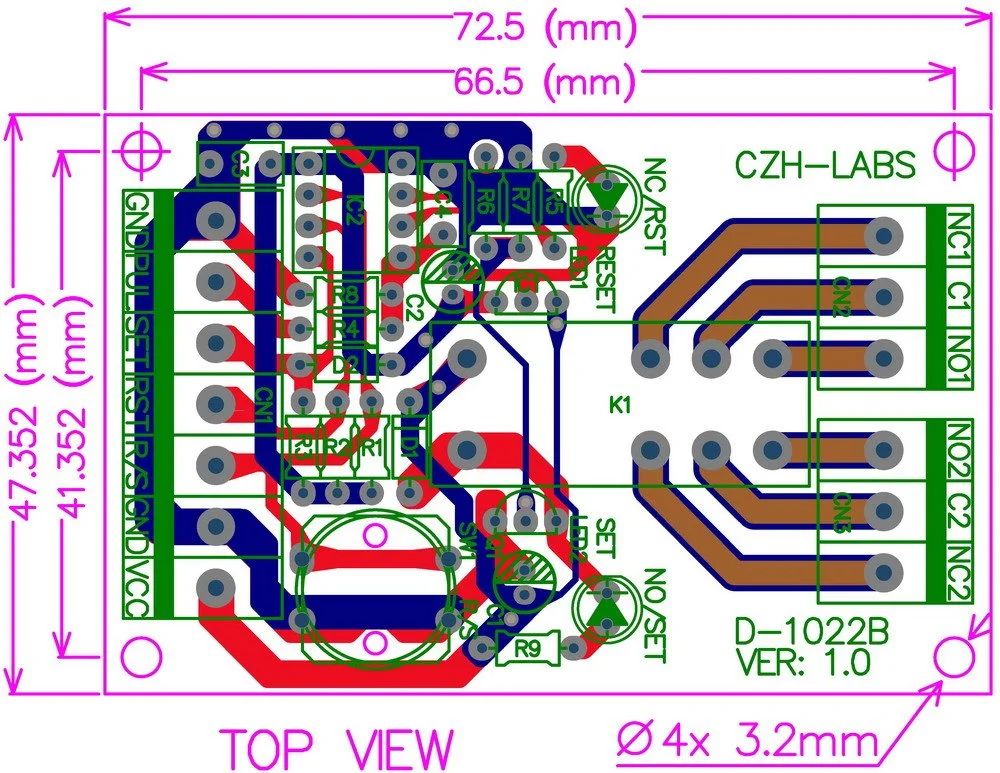 CZH-LABS Panel Mount Momentary-Switch/Pulse-Signal Control Latching ...