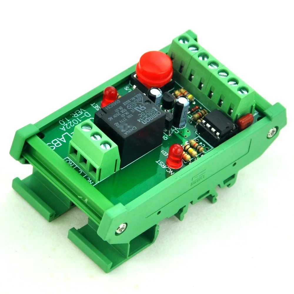 CZH-LABS DIN Rail Momentary-Switch/Pulse-Signal Control Latching SPDT ...