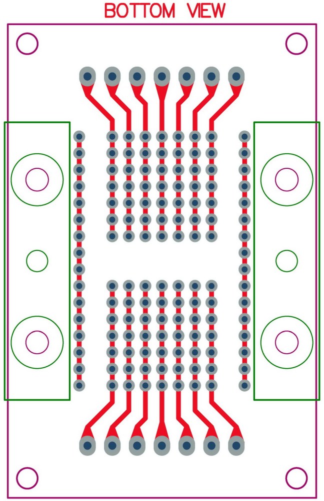 DIP-14 Component to Screw Terminal Block Adapter Board, DIP14 PCB.