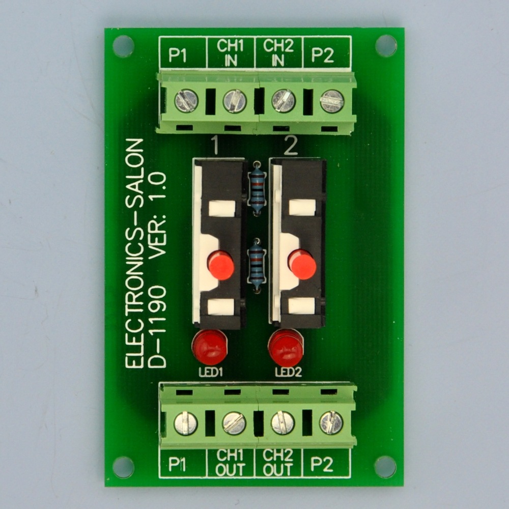 Panel Mount 2 Channel Thermal Circuit Breaker Module, with 2 Direct Connection Terminal.