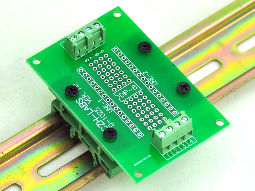 Pcb Adapter Modules CZH-LABS DIP-8 Component to Screw Terminal Adapter PCB, w/Simple DIN ...