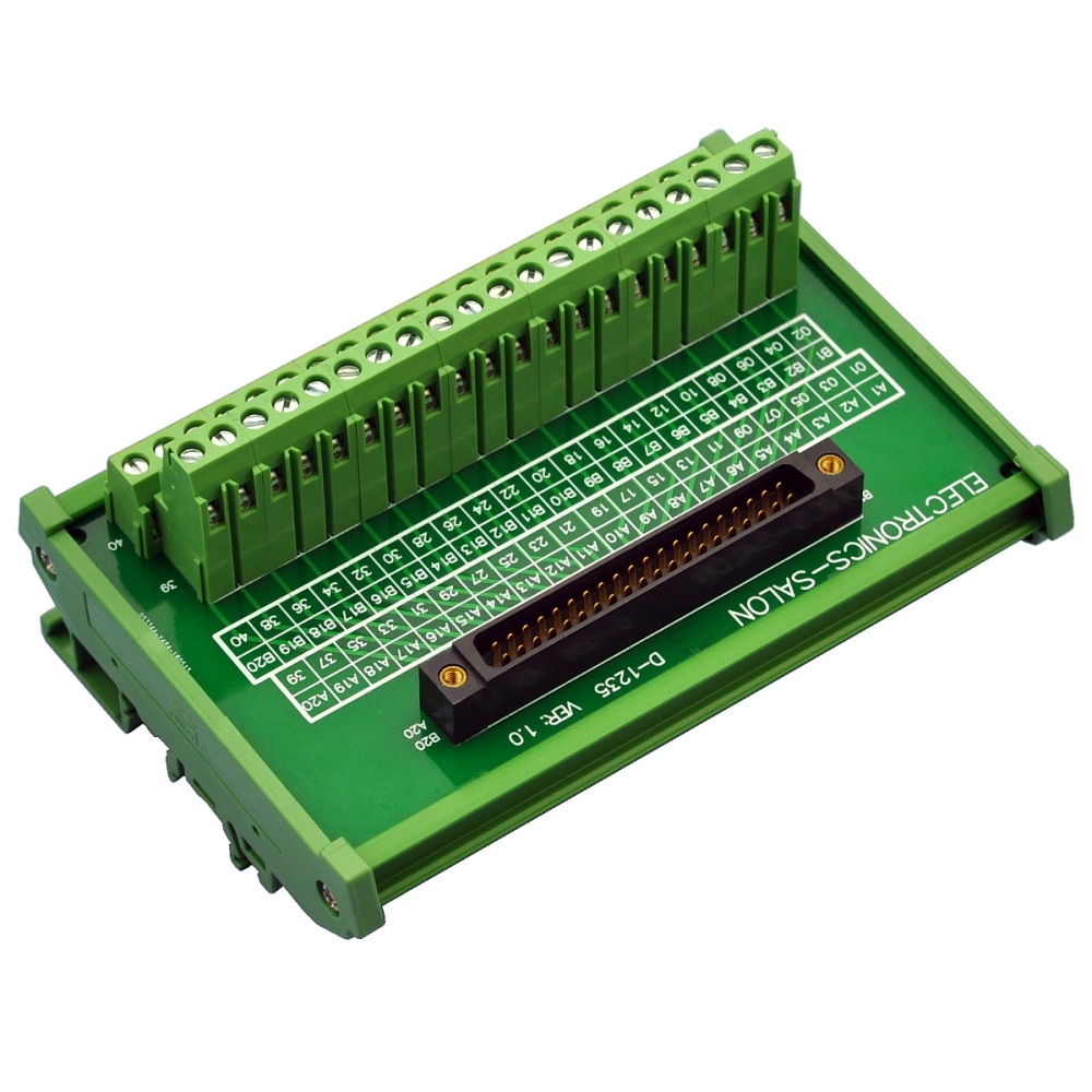 Compatible XW2B-40F5-P 40Pin Rectangular Connector-Terminal Block Conversion Module, for PLC Wiring. MD-D1235T-1