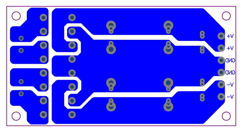 Dual Bridge Dual Polarity Unregulated Power Supply PCB.