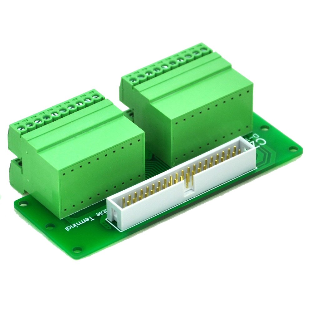 Pi Panel Mount Pluggable Terminal Block Breakout Module, for Raspberry Pi.