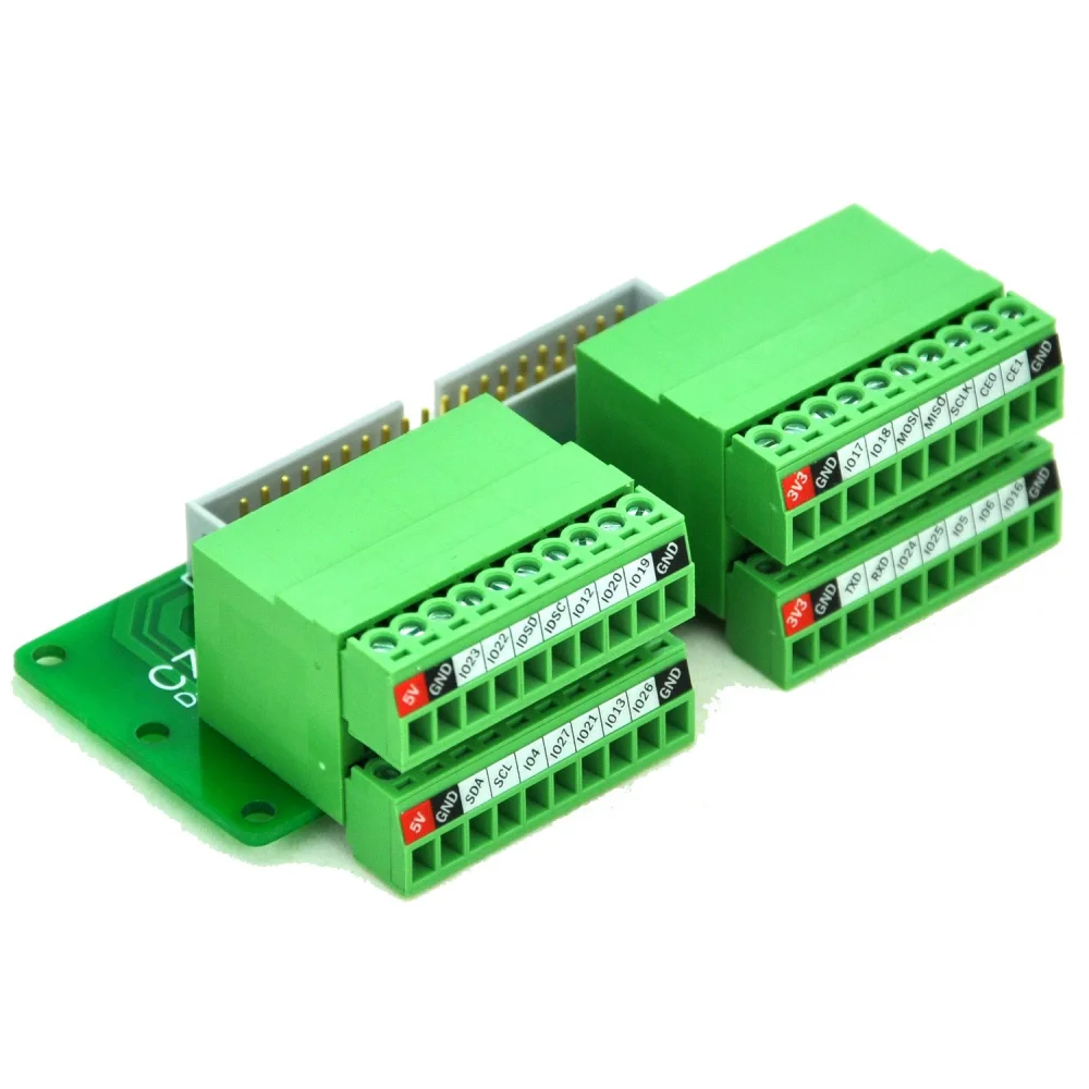 CZH-LABS Pi Panel Mount Pluggable Terminal Block Breakout Module, for ...