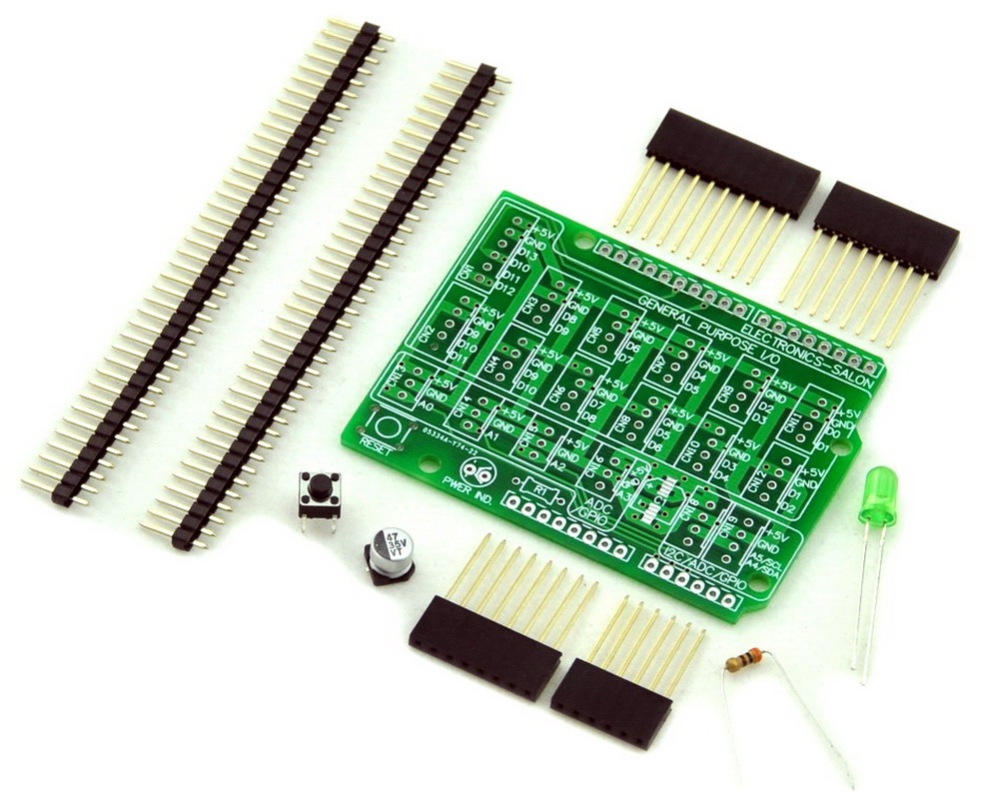 I/O Extension Board Kit for Arduino UNO DIY. [SOLDERING REQUIRED]