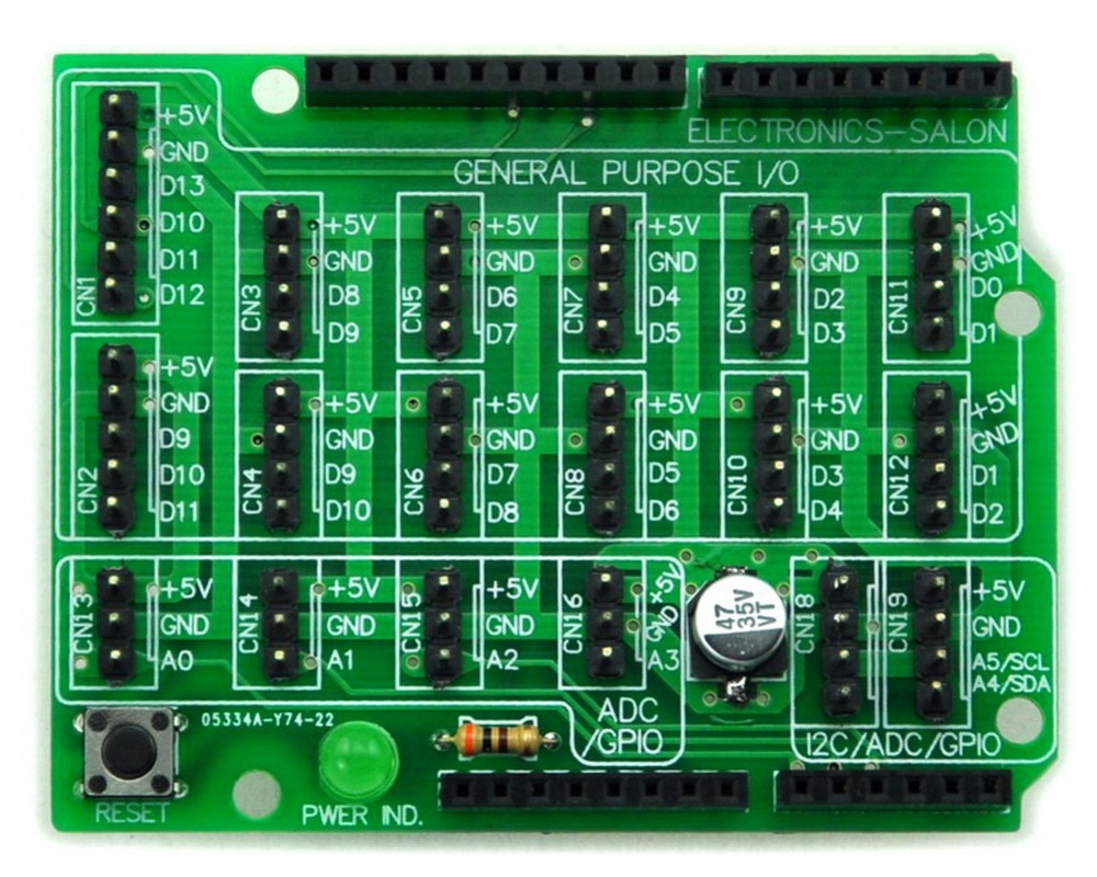 I/O Extension Board Kit for Arduino UNO DIY. [SOLDERING REQUIRED]