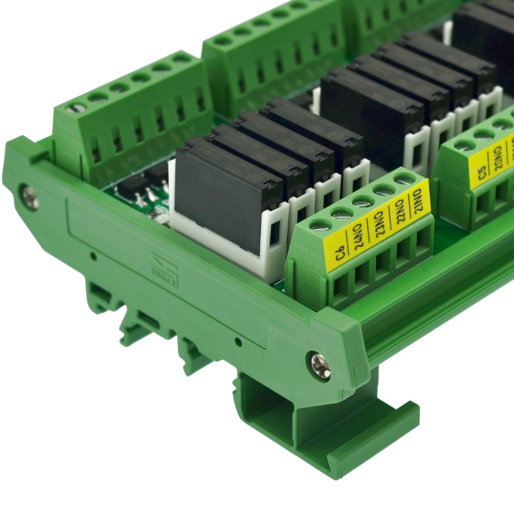 CZH-LABS DIN Rail Mount Passive DC12V 24 SPST-NO 5Amp APAN3112 Slim Power Relay Module.