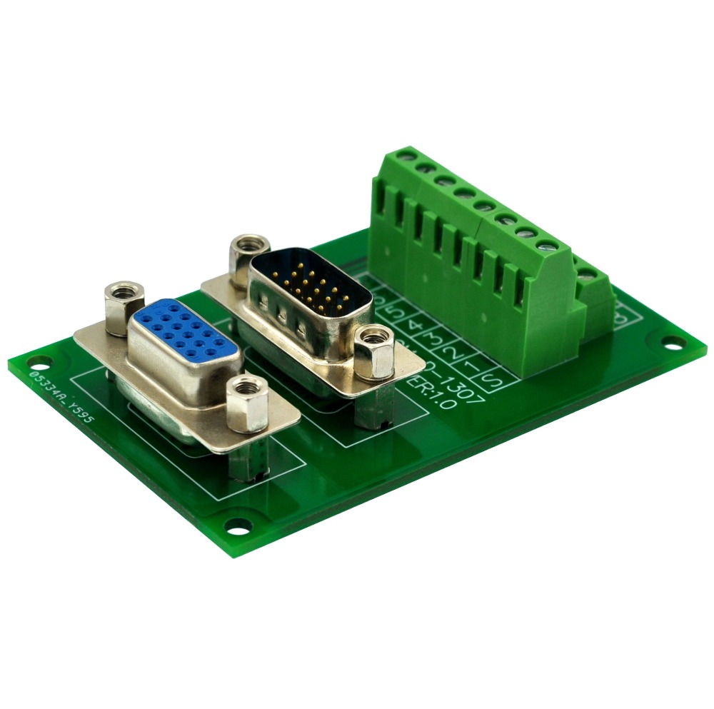 CZH-LABS DSUB DB15HD Male/Female Header Breakout Board, D-SUB Breakout Moudle.