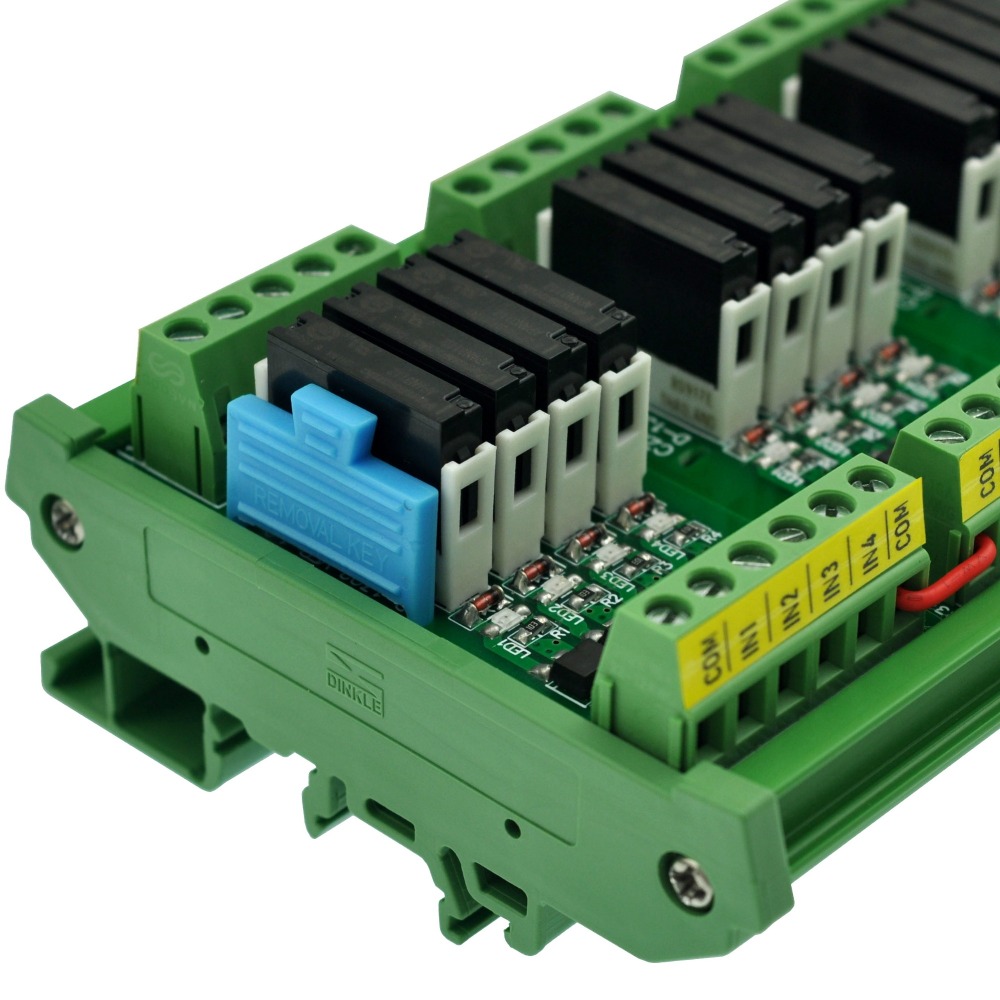 CZH-LABS DIN Rail Mount Passive DC12V 24 SPST-NO 5Amp APAN3112 Slim Power Relay Module.