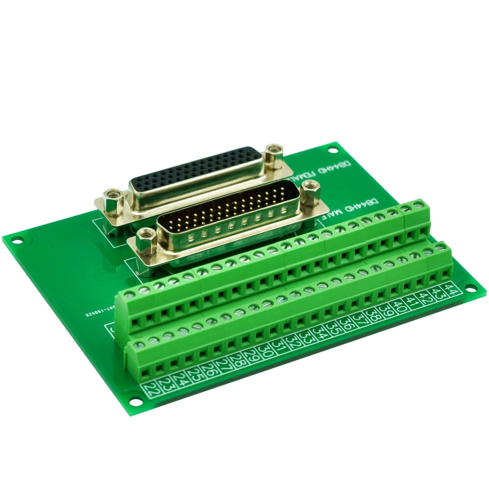 CZH-LABS DSUB DB44HD Male/Female Header Breakout Board, D-SUB Breakout Moudle.