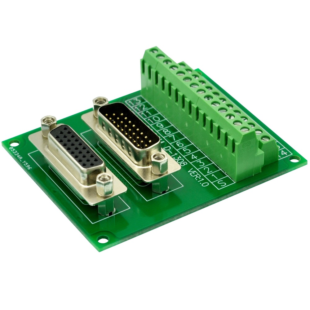 CZH-LABS DSUB DB26HD Male/Female Header Breakout Board, D-SUB Breakout Moudle.