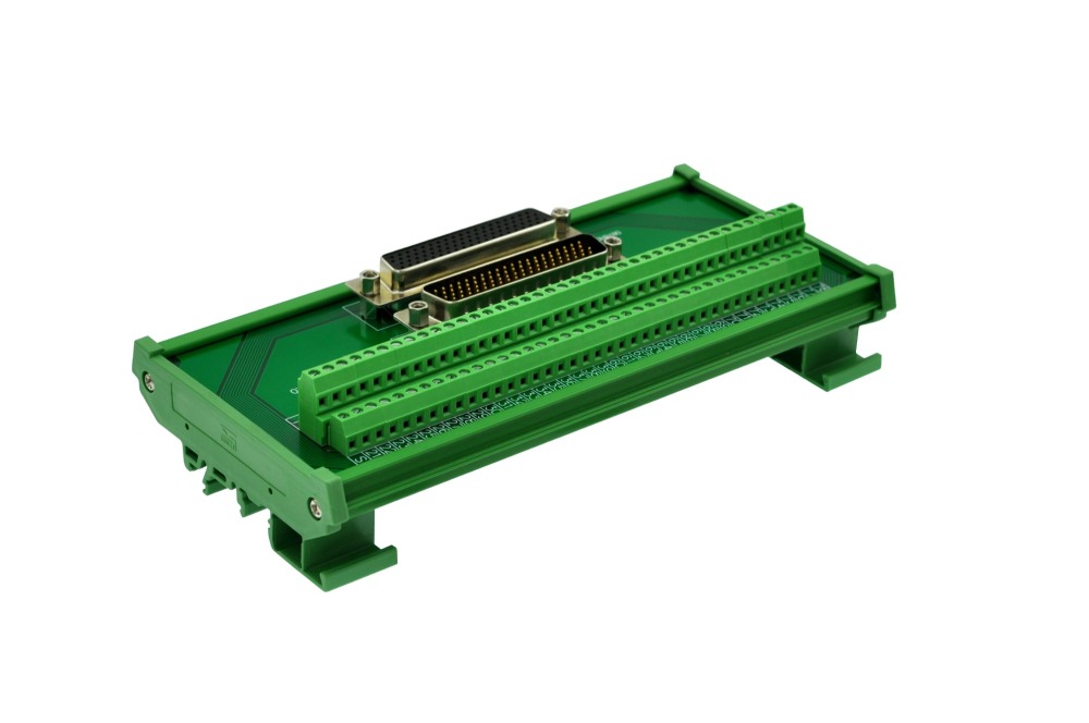 CZH-LABS DIN Rail Mount DSUB DB78HD Male/Female Header Interface Module, D-SUB Breakout Board.