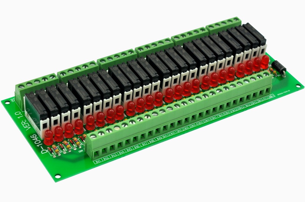 CZH-LABS Slim Panel Mount DC24V Source/PNP 24 SPST-NO 5A Power Relay Module, APAN3124